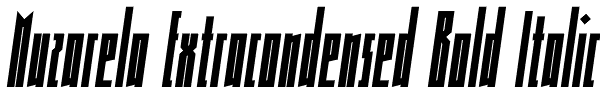 Muzarela Extracondensed Bold Italic Font