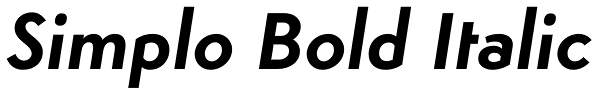 Simplo Bold Italic Font