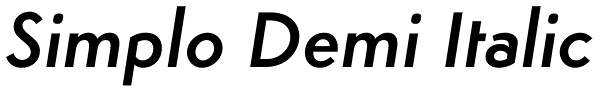 Simplo Demi Italic Font