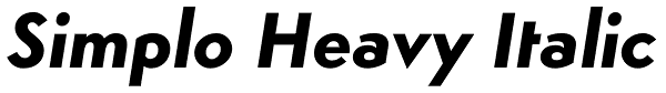 Simplo Heavy Italic Font