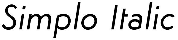 Simplo Italic Font