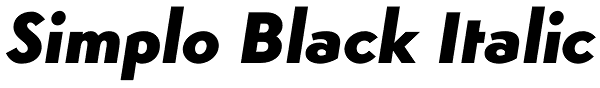 Simplo Black Italic Font