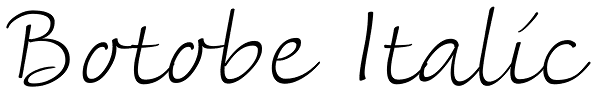 Botobe Italic Font