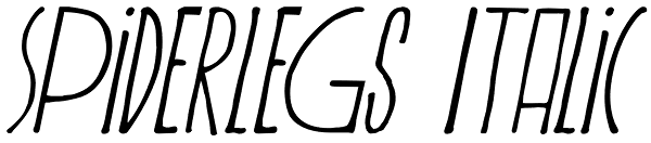 Spiderlegs Italic Font