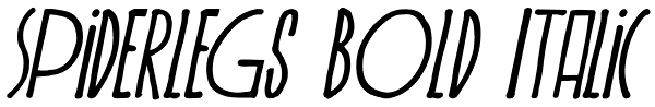 Spiderlegs Bold Italic Font