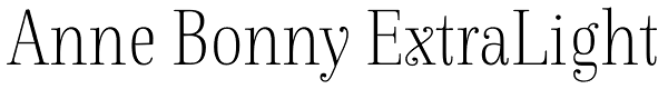 Anne Bonny ExtraLight Font