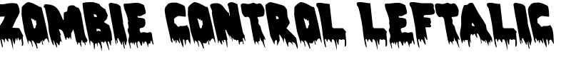 Zombie Control Leftalic Font