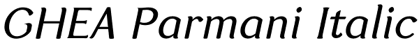 GHEA Parmani Italic Font