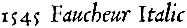 1545 Faucheur Italic Font