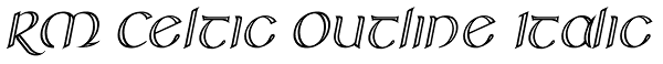 RM Celtic Outline Italic Font