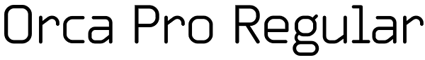 Orca Pro Regular Font