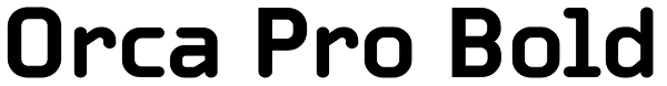 Orca Pro Bold Font