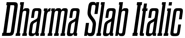 Dharma Slab Italic Font