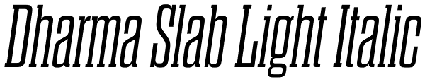 Dharma Slab Light Italic Font