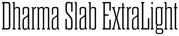 Dharma Slab ExtraLight Font