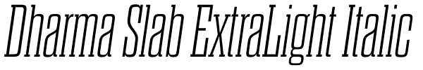 Dharma Slab ExtraLight Italic Font