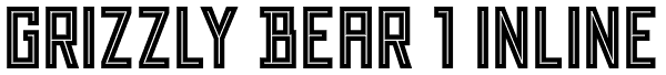 Grizzly Bear 1 Inline Font