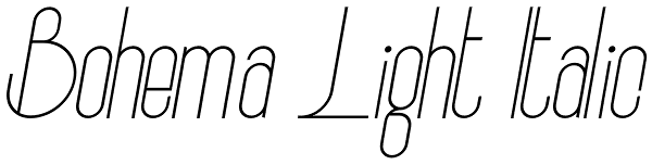 Bohema Light Italic Font