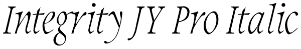 Integrity JY Pro Italic Font