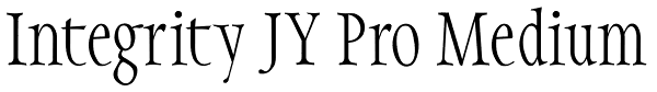 Integrity JY Pro Medium Font