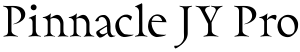 Pinnacle JY Pro Font