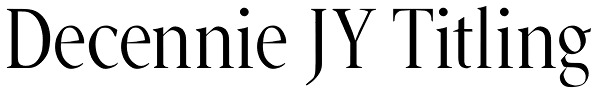 Decennie JY Titling Font