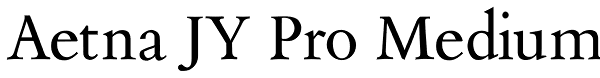 Aetna JY Pro Medium Font