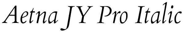 Aetna JY Pro Italic Font