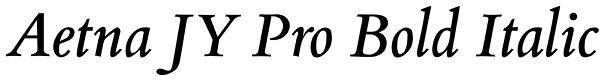 Aetna JY Pro Bold Italic Font