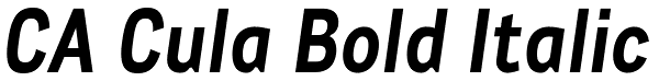 CA Cula Bold Italic Font