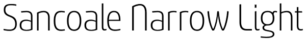 Sancoale Narrow Light Font