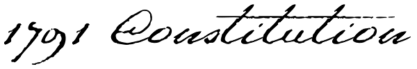 1791 Constitution Font