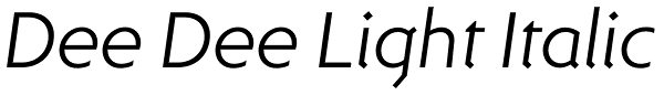 Dee Dee Light Italic Font