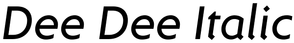 Dee Dee Italic Font