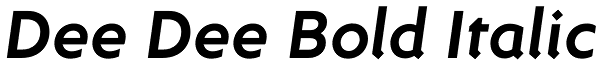 Dee Dee Bold Italic Font