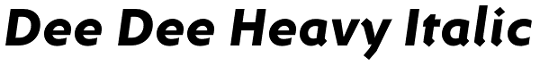 Dee Dee Heavy Italic Font