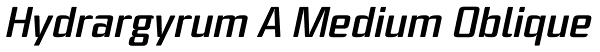 Hydrargyrum A Medium Oblique Font