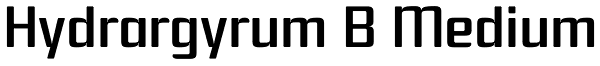 Hydrargyrum B Medium Font