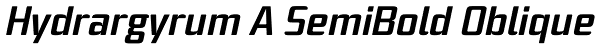 Hydrargyrum A SemiBold Oblique Font