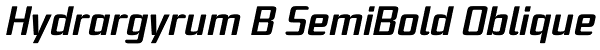 Hydrargyrum B SemiBold Oblique Font