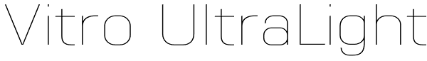 Vitro UltraLight Font