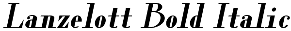 Lanzelott Bold Italic Font