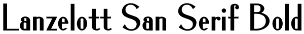 Lanzelott San Serif Bold Font