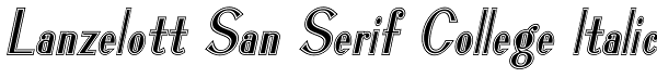 Lanzelott San Serif College Italic Font