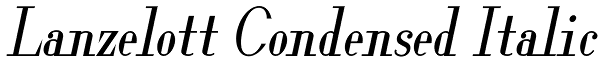 Lanzelott Condensed Italic Font