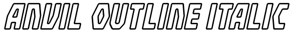 Anvil Outline Italic Font