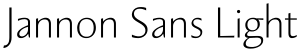 Jannon Sans Light Font