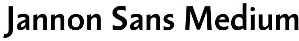 Jannon Sans Medium Font