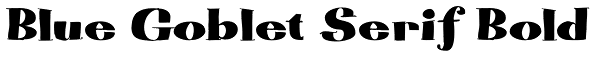 Blue Goblet Serif Bold Font