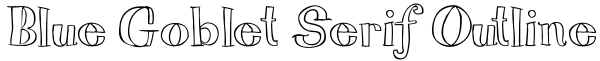 Blue Goblet Serif Outline Font